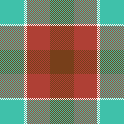 Teal and Maroon Wool