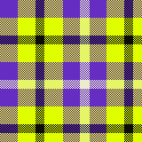 Purple and yellow plaid blanket
