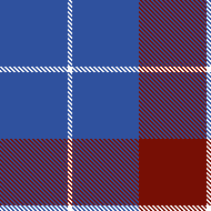 blue/brown side white