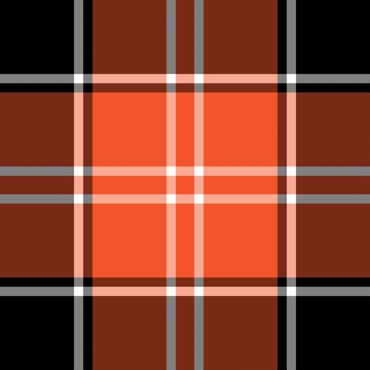 Halloween Plaid 1inch - Mirrored 2
