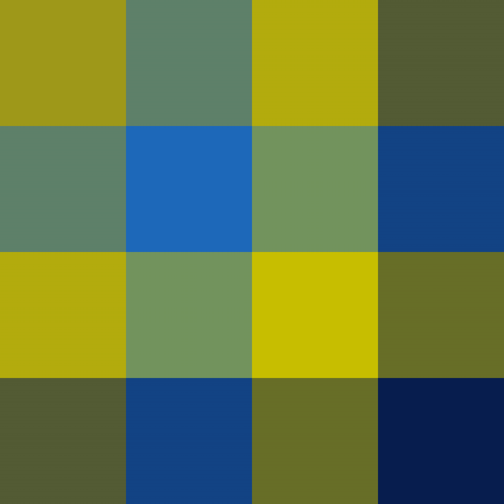 Cuadros amarillos y azules