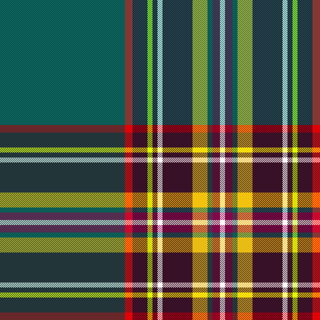 Tartan Verde Turquesa Doble 45