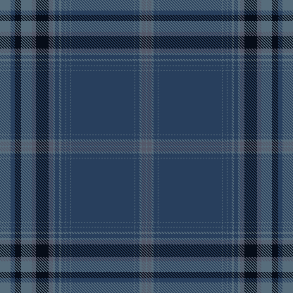 Blackberries Blue Tartan