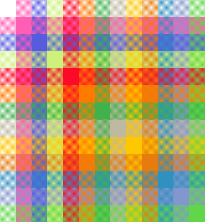 All the colours!