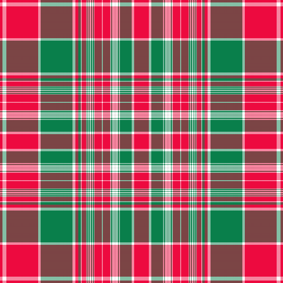 red and green tartan uneven