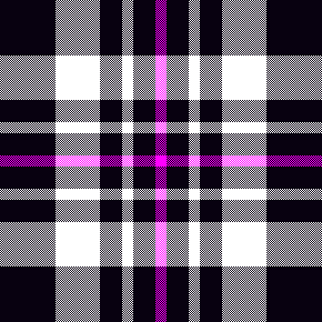 black and white with pink