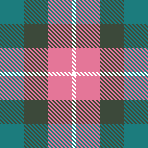 Teal pink brown white