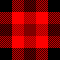 Black and red cross hatch