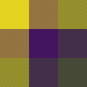 Mustard purple grey hey