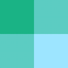 blue and green