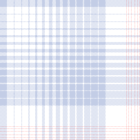 blue and pink