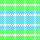Green and blue with white stripes