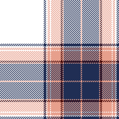 SWEET CORAL NAVY PLAID