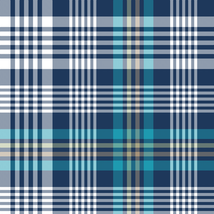 TEAL NAVY APPLE PLAID