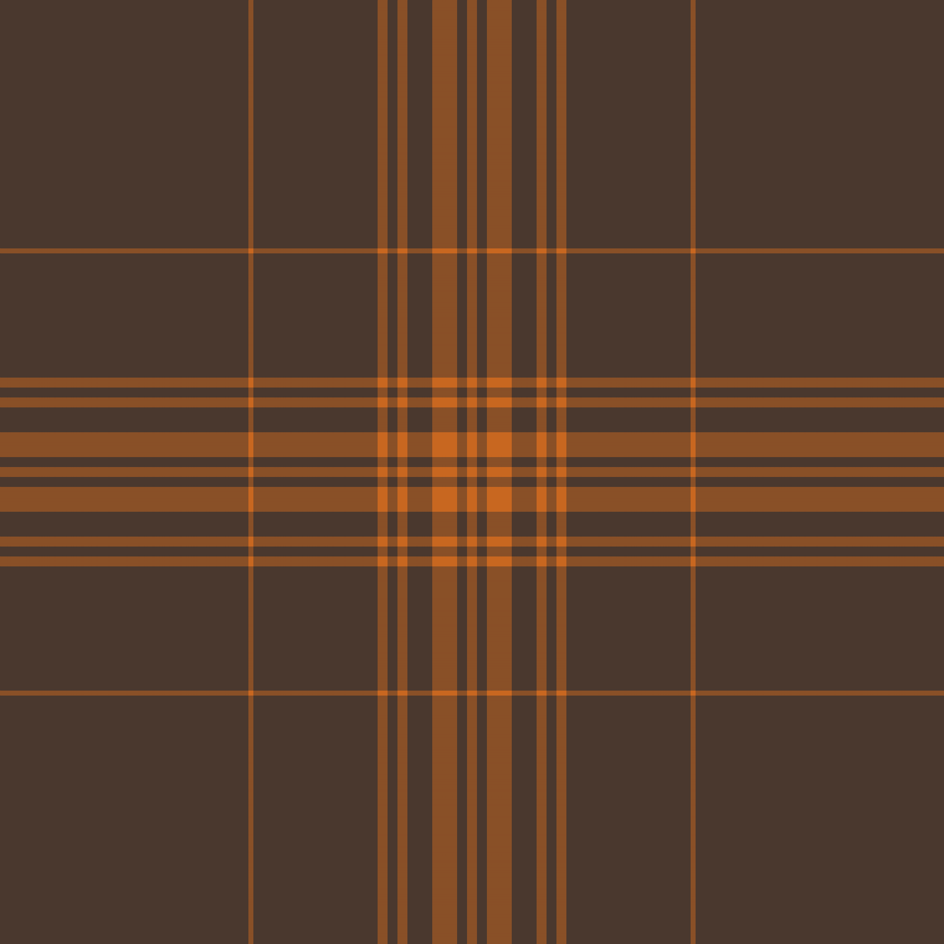 window pane - orange and chocolate brown