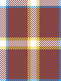 brown cushion plaid - bright blue stripe