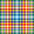 plaid table setting napkin