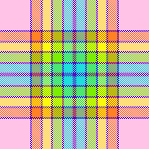 rainbow pink plaid
