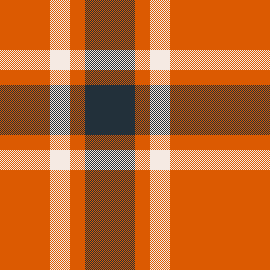 orange plaid