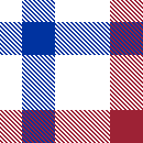 Red, White and Blue Gingham Plaid