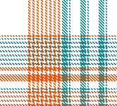 Aqua and Orange Plaid Light
