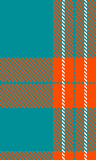 Aqua and Orange Plaid 3