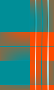 Aqua and Orange Plaid 3 1x1