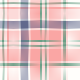 CORAL NAVY PLAID