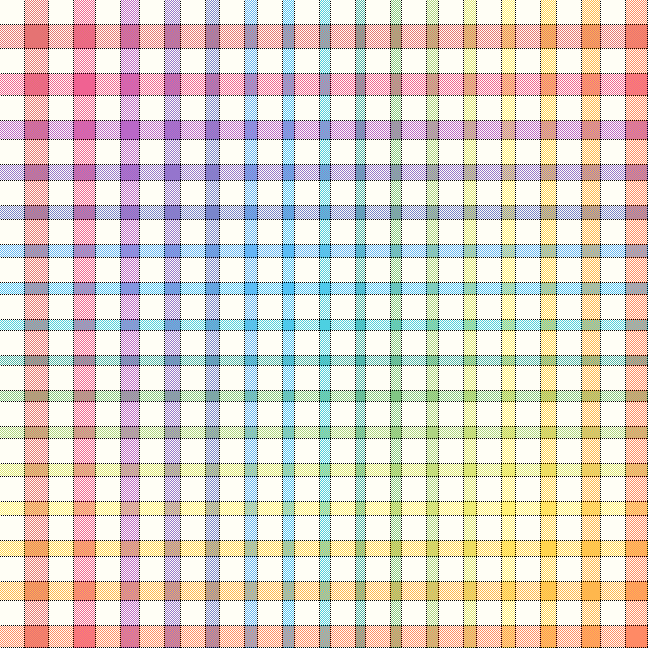 Light Rainbow with Black outline